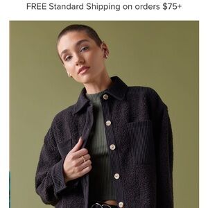 Miami Black Teddy Jacket Oversized Boxy Fit
